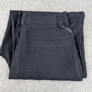 Lioness Women's Sebastian Pants Wide Leg Oversized Linen Blend XS Black Chain